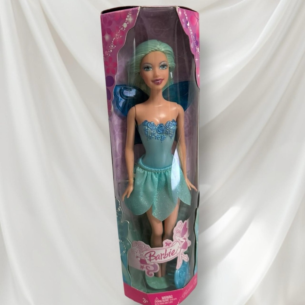 Barbie Fairy Doll with Blue Dress and Green Hair